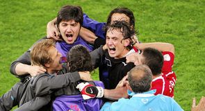 Turkey celebrate a dramatic late victory.