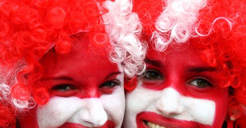 Switzerland fans: All smiles before kick-off