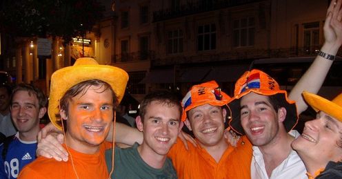 Holland fans: Partying after win over France