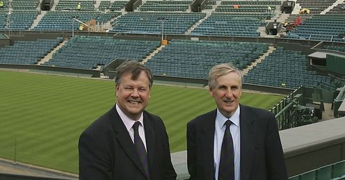 Chief executive Ian Ritchie and chairman Tim Phillips survey the changes being made to Centre Court ahead of Wimbledon 2008 Chief executive Ian Ritchie and chairman Tim Phillips survey the changes being made to Centre Court ahead of Wimbledon 2008