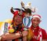 Supporters from both sides enjoy the atmosphere in Basel ahead of kick-off