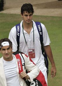 Roger Federer with Mario Ancic