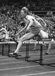 Blankers-Koen: Sprint star in London.