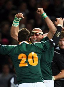 South Africa celebrate v New Zealand