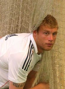 Andrew Flintoff England netting at Lords