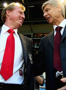 Allsport Steve McClaren Arsene Wenger Laugh