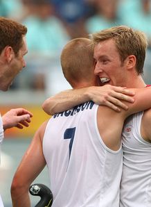 The British celebrate one of their four goals