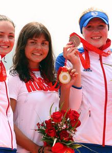 Payne (l) and Patten (r) on the podium