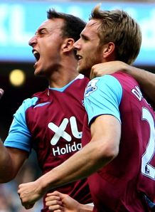 Mark Noble Callum Davenport West Ham United v Blackburn Rovers 30th August 2008
