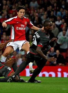 Samir Nasri Arsenal FC Twente Champions League Football