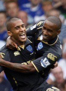 jermain defoe armand traore everton v portsmouth