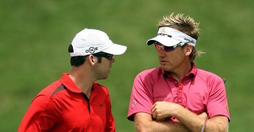 Casey (L) and Poulter endured disappointment at Augusta in 2008