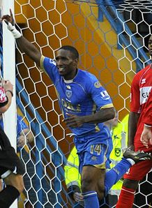 Jermain Defoe second celeb Portsmouth v Middlesbrough