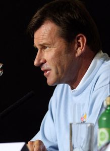 Nick Faldo at Ryder wildcard announcement