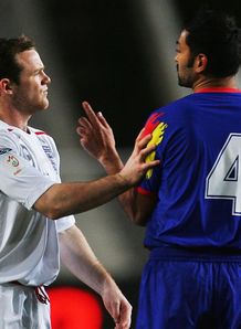 Oscar Sonejee and Wayne Rooney England v Andorra