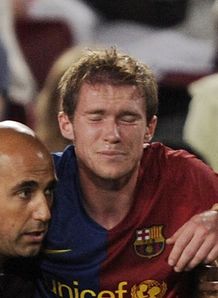 barcelona alexander hleb racing santander injured barcelona alexander hleb racing santander injured