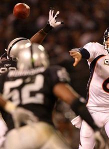 Jay Cutler Denver Broncos v Oakland Raiders NFL Sep 08