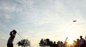 Europe's Padraig Harrington tees-off the 2008 Ryder Cup.