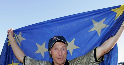 Langer celebrating the 2004 Ryder Cup triumph