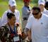 Louisville legend Muhammad Ali arrives at the course...