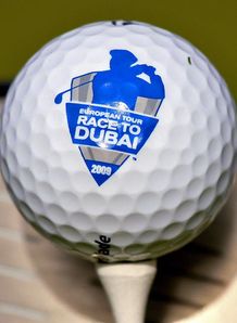 Golf ball generic Race to Dubai European Tour press media