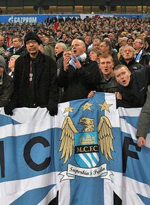 Manchester City fans v Schalke UEFA Cup