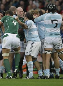 Ireland v Argentina fight 2008
