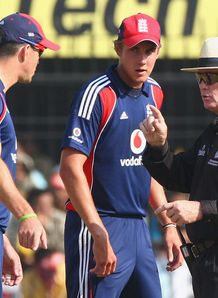 Broad given a telling off