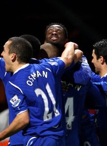 Louis Saha Everton goal celebration West Ham Premier League