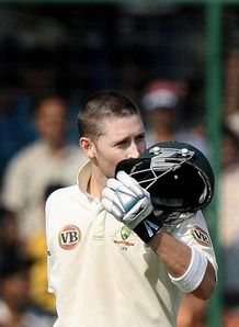 Michael Clarke Australia v India 3rd Test day 4 Nov 08