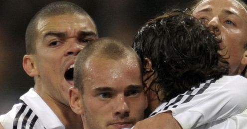 Real Madrid v Deportivo wesley sneijder real madrid. Real Madrid v Deportivo