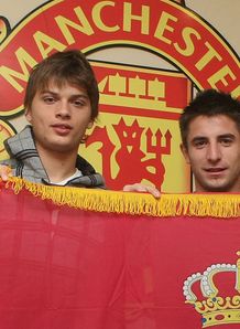 Zoran Tosic and Adem Ljajic Manchester United
