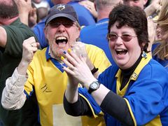 AFC Wimbledon supporters are a happy bunch!
