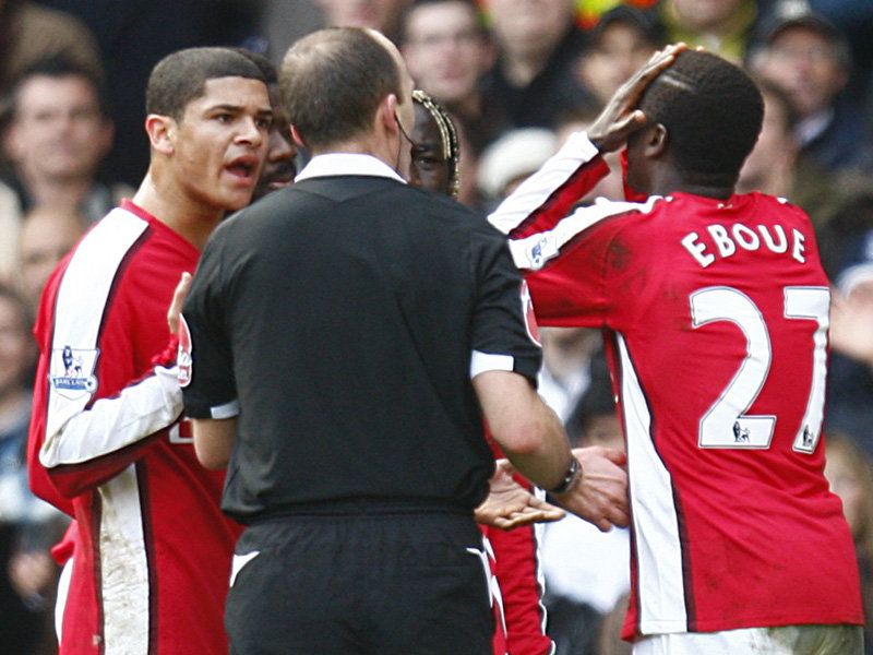 Eboue goes off after his red card