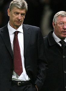 Arsene Wenger Alex Ferguson Final Whistle Champs Lge Old Trafford