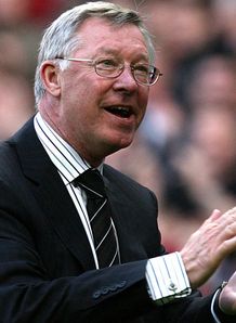 Sir Alex Ferguson celeb Manchester United v Aston Villa