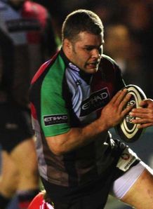 Nick Easter Harlequins scoring hat-trick against Worcester Nick Easter Harlequins scoring hat-trick against Worcester