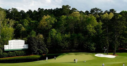 The fearsome 11th hole at Augusta.