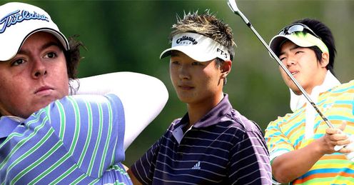 (L-R) McIlroy, Lee and Ishikawa make their Masters debuts this week (L-R) McIlroy, Lee and Ishikawa make their Masters debuts this week