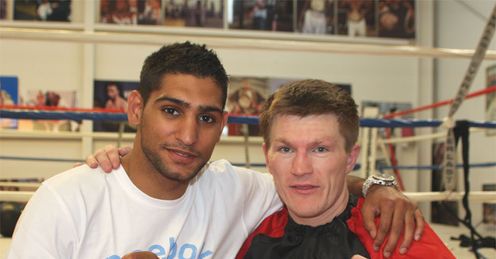 Amir Khan: drops in on his old mate Ricky