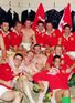 Celebration: The Lions party after their second Test victory