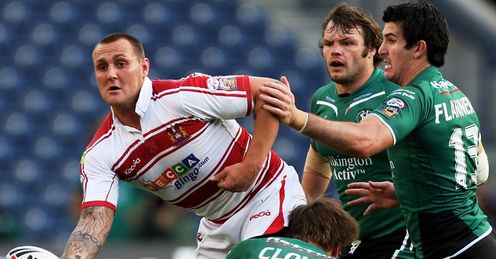 Gareth Hock in action for the Wigan Warriors