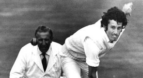 No slouch: John Snow sends down a missile in the 1975 Ashes No slouch: John Snow sends down a missile in the 1975 Ashes