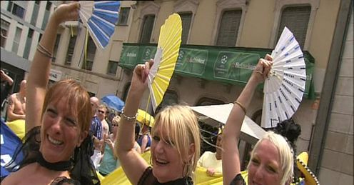Super League fans received a great welcome in Barcelona