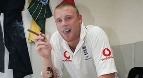 Just like Botham: Flintoff celebrates in 2005 a la Beefy post-Headingley 1981 Just like Botham: Flintoff celebrates in 2005 a la Beefy post-Headingley 1981