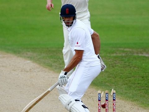 Sajid Mahmood was dismissed in bizarre fashion...