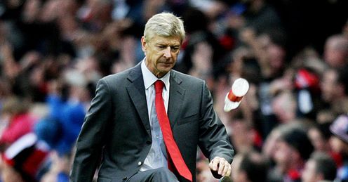 Wenger Throws Bottle