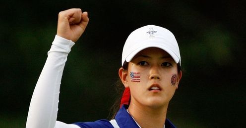 Michelle Wie in action on day two.