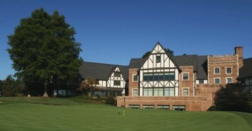 The 9th green at Sedgefield Country Club