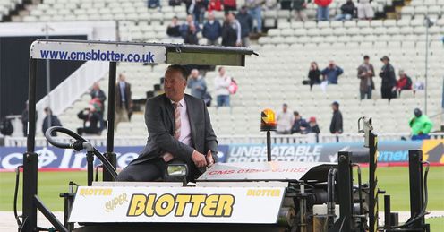 Beefy does his bit to get play going - but what would YOU do?
